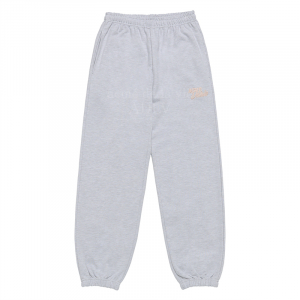 [acmé de la vie X HOSHI]  ROUND SCRIPT BOUCLE LOGO PANTS GREY