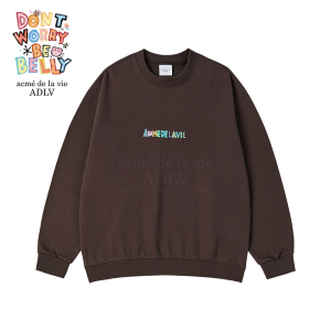 acmé de la vie X BELLYGOM BELLY COLLAGE LOGO SWEATSHIRT BROWN