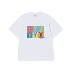 ALIEN RABBIT POPART SHORT SLEEVE T-SHIRT WHITE