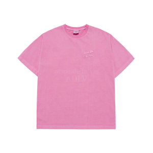 APPLIQUE LOGO PIGMENT SHORT SLEEVE T-SHIRT LIGHT PINK