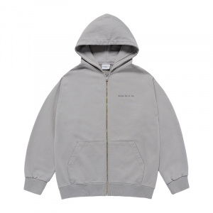 [acmé de la vie X HOSHI]  BASIC BIO WASHING HOODIE ZIP UP GREY