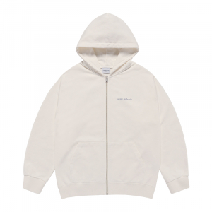 [acmé de la vie X HOSHI]  BASIC BIO WASHING HOODIE ZIP UP CREAM