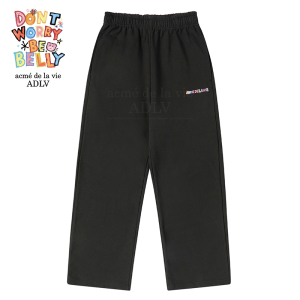 acmé de la vie X BELLYGOM BELLY COLLAGE LOGO PANTS BLACK