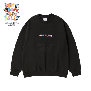 acmé de la vie X BELLYGOM BELLY COLLAGE LOGO SWEATSHIRT BLACK