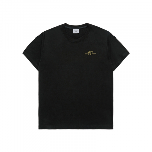 [acmé de la vie X HOSHI]  UPSIDE DOWN BASIC LOGO SHORT SLEEVE T-SHIRT BLACK