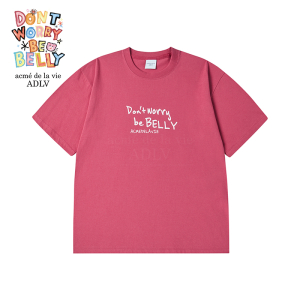 acmé de la vie X BELLYGOM RABBIT BELLY SHORT SLEEVE T-SHIRT PINK