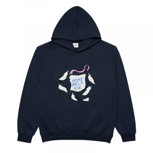 FEATHER HOODIE NAVY