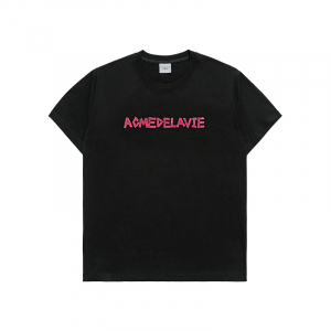 [acmé de la vie X HOSHI]  TAPE TYPOGRAPHIC SHORT SLEEVE T-SHIRT BLACK