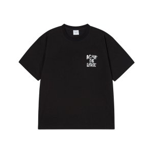 INK STAMP LOGO SHORT SLEEVE T-SHIRT BLACK