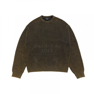 SPRAY WASHING OVERSIZE KNIT BLACK