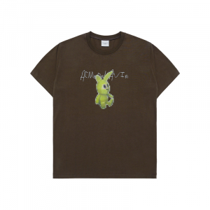 [acmé de la vie X HOSHI]  RETRO RABBIT SHORT SLEEVE T-SHIRT BROWN