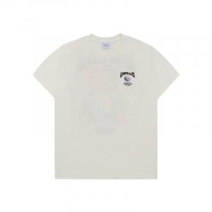 WORLD WIDE GLOBE BEAR ARTWORK SHORT SLEEVE T-SHIRT (OVERSEAS EXCLUSIVE) CREAM