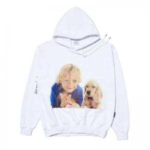 ADLV BABY FACE HOODIE WHITE PUPPY AND BOY