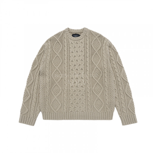 [acmé de la vie X HOSHI] LOW GAUGE CABLE KNIT BEIGE