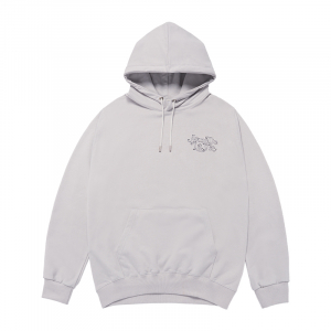 [acmé de la vie X HOSHI]  BLUR SKETCH BEAR HOODIE GREY