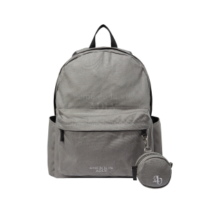 BASIC LOGO SIMPLE COTTON BACKPACK LIGHT KHAKI