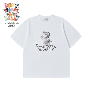 acmé de la vie X BELLYGOM METAL BELLY SHORT SLEEVE T-SHIRT WHITE