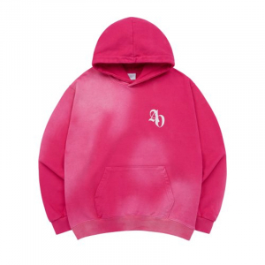 NEW SYMBOL LOGO SPRAY WASHING HOODIE PINK