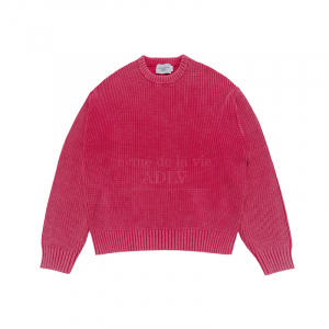 [acmé de la vie X HOSHI] SPRAY WASHING OVERSIZE KNIT PINK