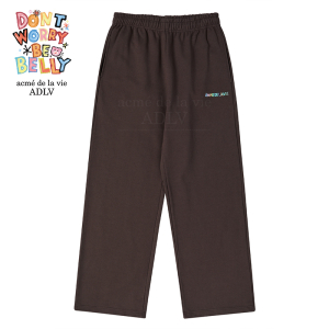 acmé de la vie X BELLYGOM BELLY COLLAGE LOGO PANTS BROWN