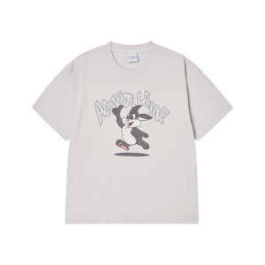 CARTOON CHINCHILLA SHORT SLEEVE T-SHIRT LIGHT GRAY