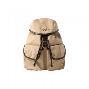 BASIC LOGO TRIANGLE POCKET BACKPACK BEIGE