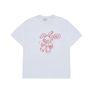 HANDSKETCH RABBIT SHORT SLEEVE T-SHIRT WHITE