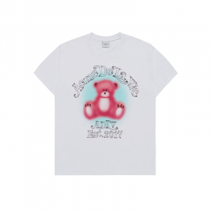 [acmé de la vie X HOSHI]  BLUR SKETCH BEAR SHORT SLEEVE T-SHIRT WHITE