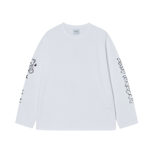 DROP STAR BEAR LONG SLEEVE T-SHIRT WHITE