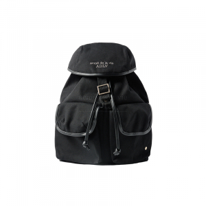 BASIC LOGO TRIANGLE POCKET BACKPACK BLACK