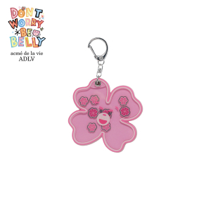 acmé de la vie X BELLYGOM CLOVER BELLY ACRYLIC SHAKER KEYRING PINK