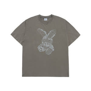 LETTERING RABBIT SHORT SLEEVE T-SHIRT LIGHT COCOA