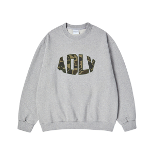 FABRIC APPLIQUE SWEATSHIRT MELANGE