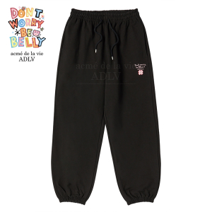 acmé de la vie X BELLYGOM RABBIT BELLY JOGER PANTS BLACK