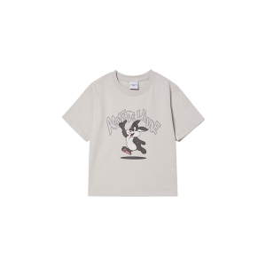 KIDS CARTOON CHINCHILLA SHORT SLEEVE T-SHIRT LIGHT GRAY