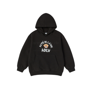 KIDS TEDDY BEAR (BEAR DOLL) HOODIE-BLACK