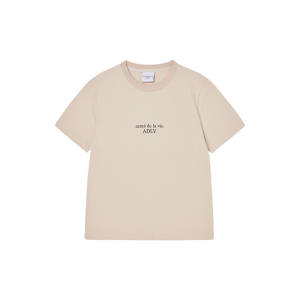 BASIC LOGO WOMAN SHORT SLEEVE T-SHIRT DARK BEIGE