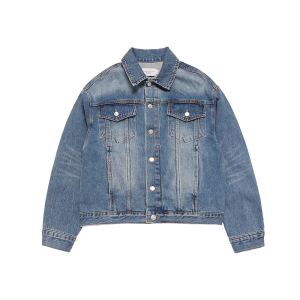 DENIM SET UP TRUCKER JACKET BLUE