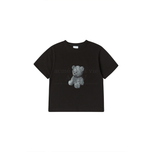 KIDS BLOCK BEAR SHORT SLEEVE T-SHIRT-BLACK