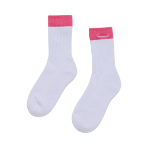 COLOR POINT LETTERING SPORTS SOCKS PINK