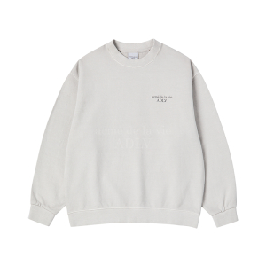 [acmé de la vie X HOSHI] PIGMENT BASIC LOGO SWEATSHIRT LIGHT GRAY